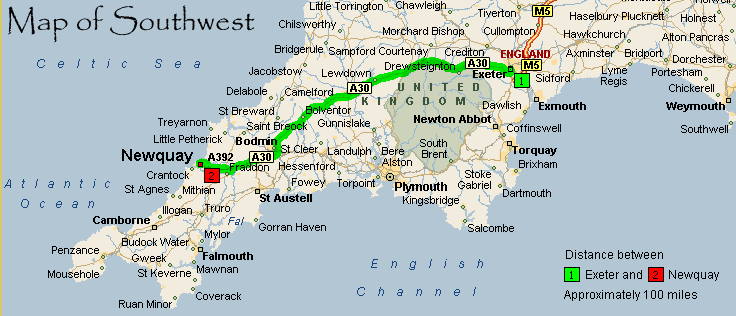 Directions from Exeter M5 